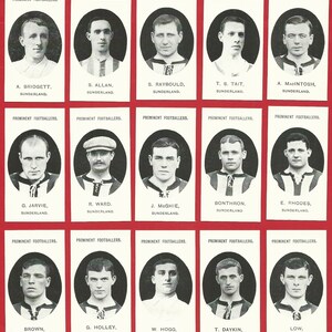 SUNDERLAND FC - Jeu de cartes FOOTBALL - Jeu de cartes réimpression Taddy Prominent Footballers par Nostalgia Cards - Cadeau pour fan de football (PC02)