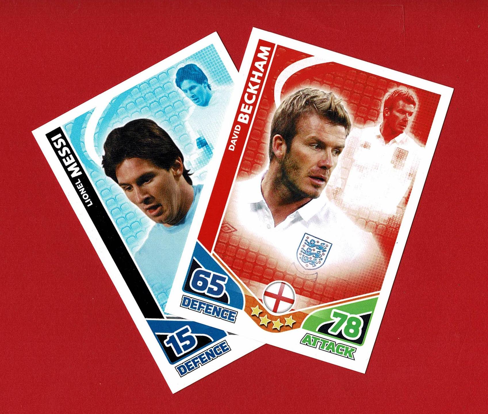 MESSI & BECKHAM - ORIGINAL Footballer Trading Cards - Lionel Messi 