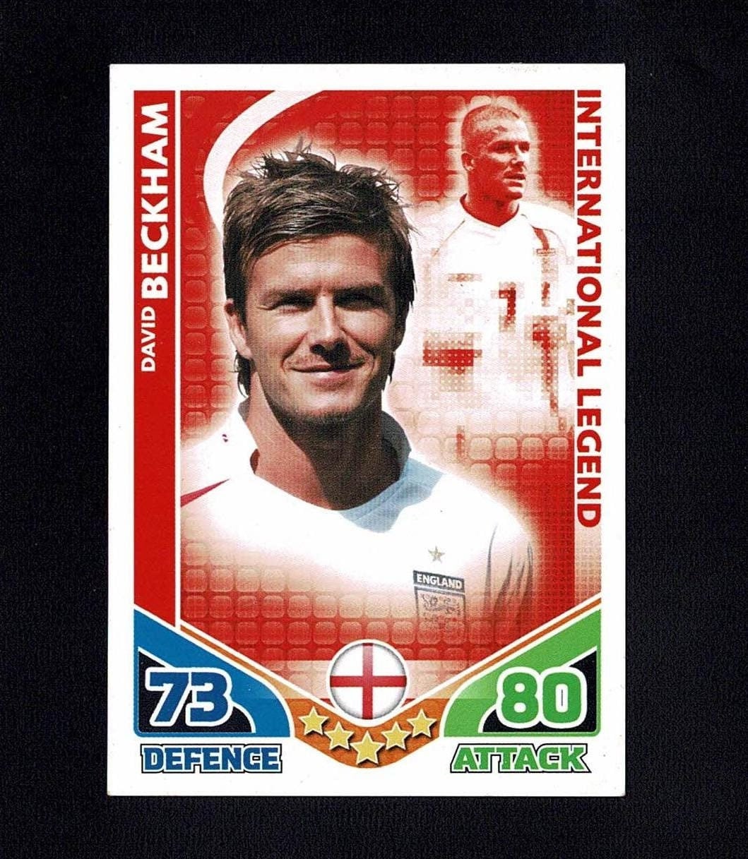 DAVID BECKHAM - Original English Footballer Legend Trading Card