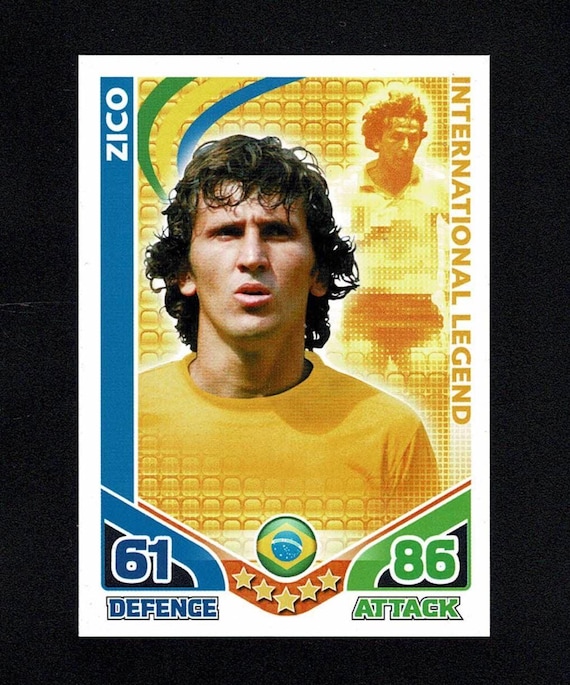 ZICO トレカ 9枚セット ZICO - ORIGINAL Brazilian Footballer Trading Card - BRAZIL - Topps