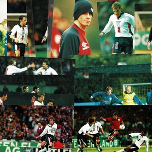 イングランド サッカー チーム 写真カード - FIFA ワールドカップ 1998 チーム - ポストカード サイズ カード - イングランド サッカー選手 - サッカー ギフト (QP10)
