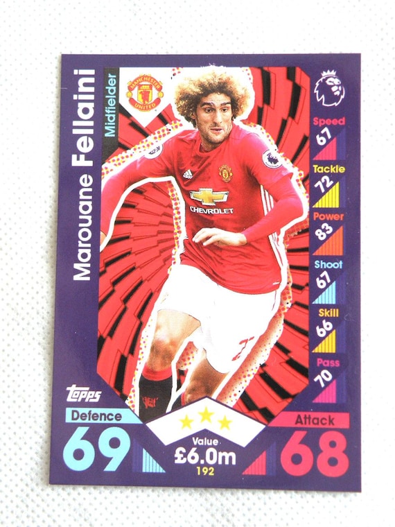 MAROUANE FELLAINI Sammelkarte Fußballer ManManUnited Belgien