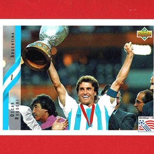 OSCAR RUGGERI (ARGENTINA) - Tarjeta coleccionable original de futbolista de 1994 - Copa Mundial de Fútbol de EE. UU. 1994 - Tarjeta de fútbol (OS01.2)