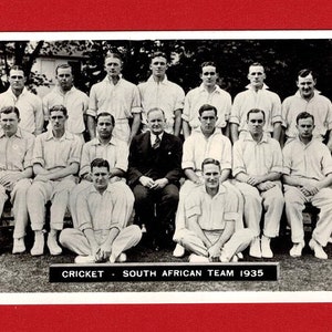 1936 南アフリカ クリケット チーム カード - タバコ写真カード - アルダス - 南アフリカ プロテアズ クリケット チーム写真 (VC09)