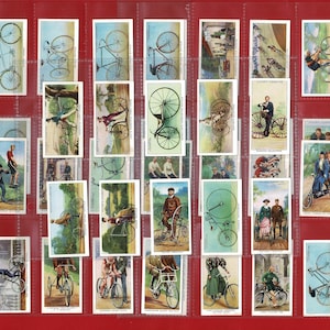 FAHRRAD-LIEBHABER? - 1939 CYCLING Card Set - Original British Cigarette Tobacco Card Set – Geschichte des Fahrrads (WK08)