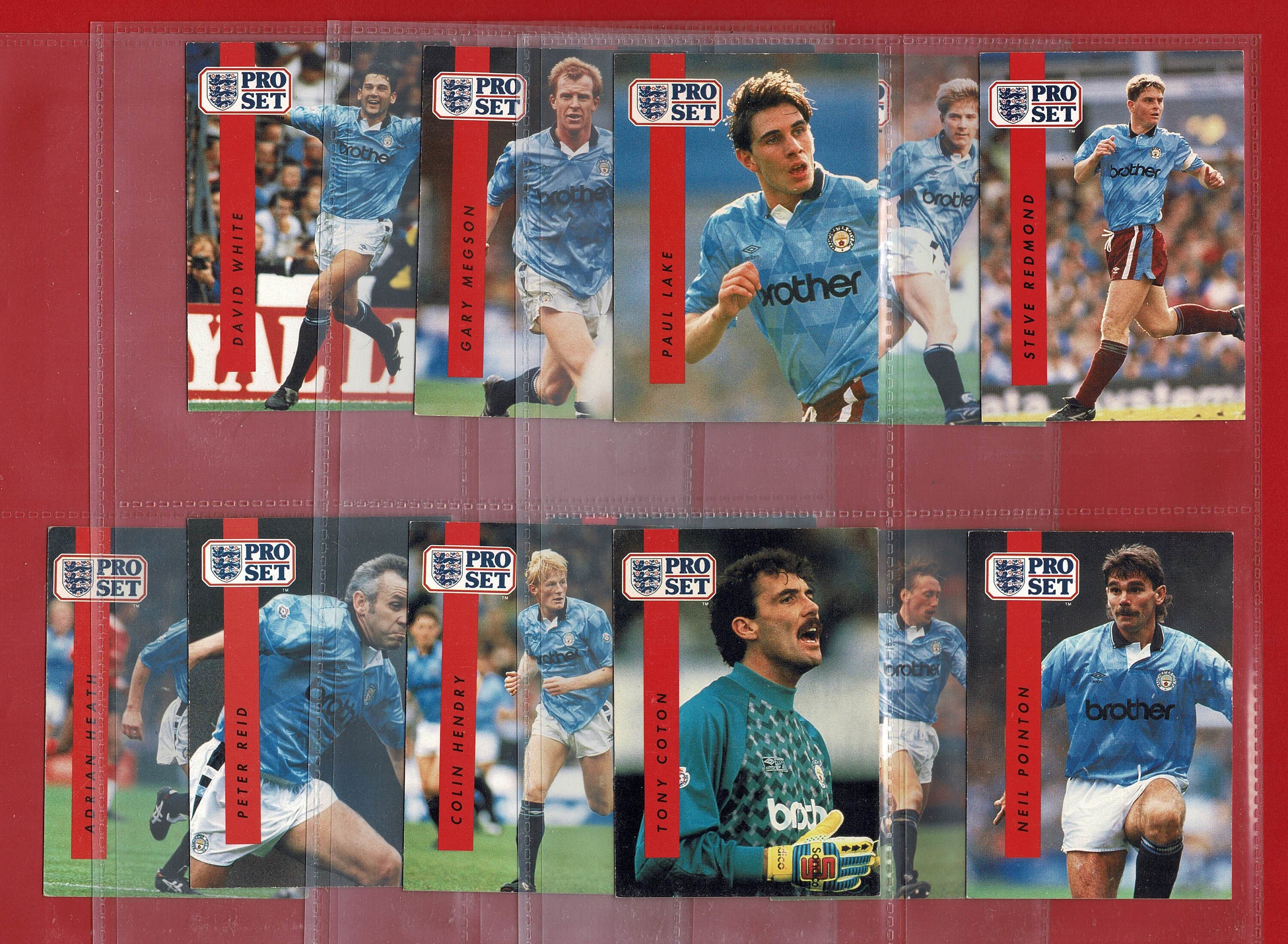 MANCHESTER CITY F.C. - Original 1990 Pro Set Football Cards