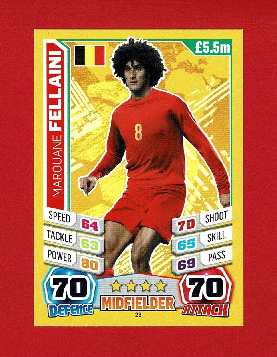 MAROUANE FELLAINI (BELGIUM) Original Footballer Trading Card