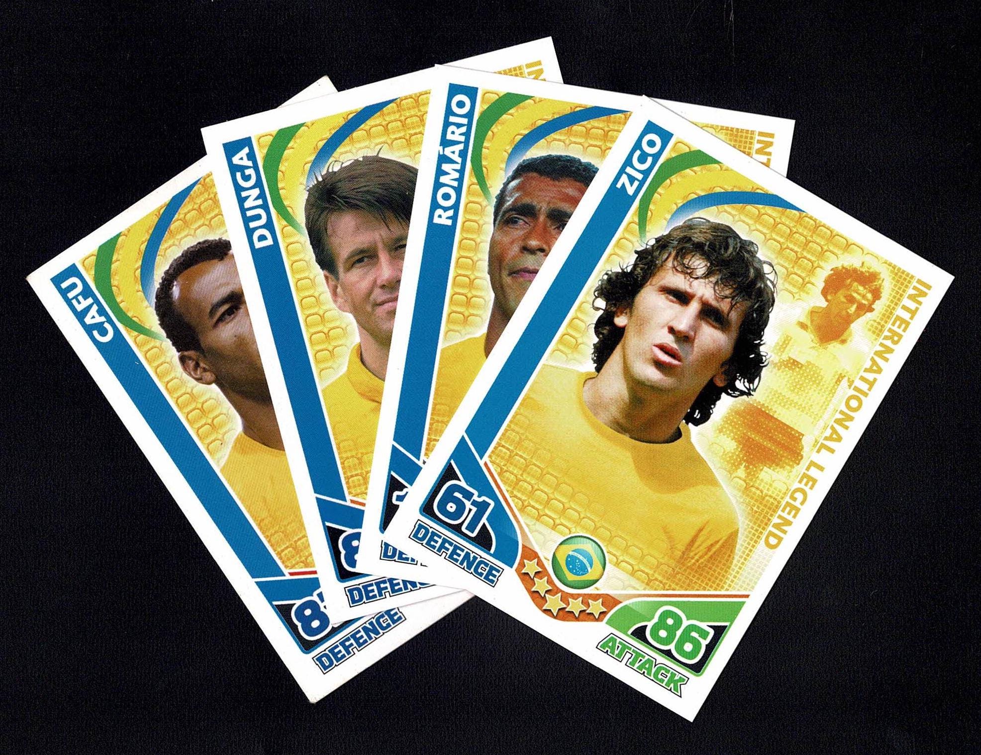 BRAZIL FOOTBALLERS Zico, Cafu, Dunga, Romario - Original Brazilian
