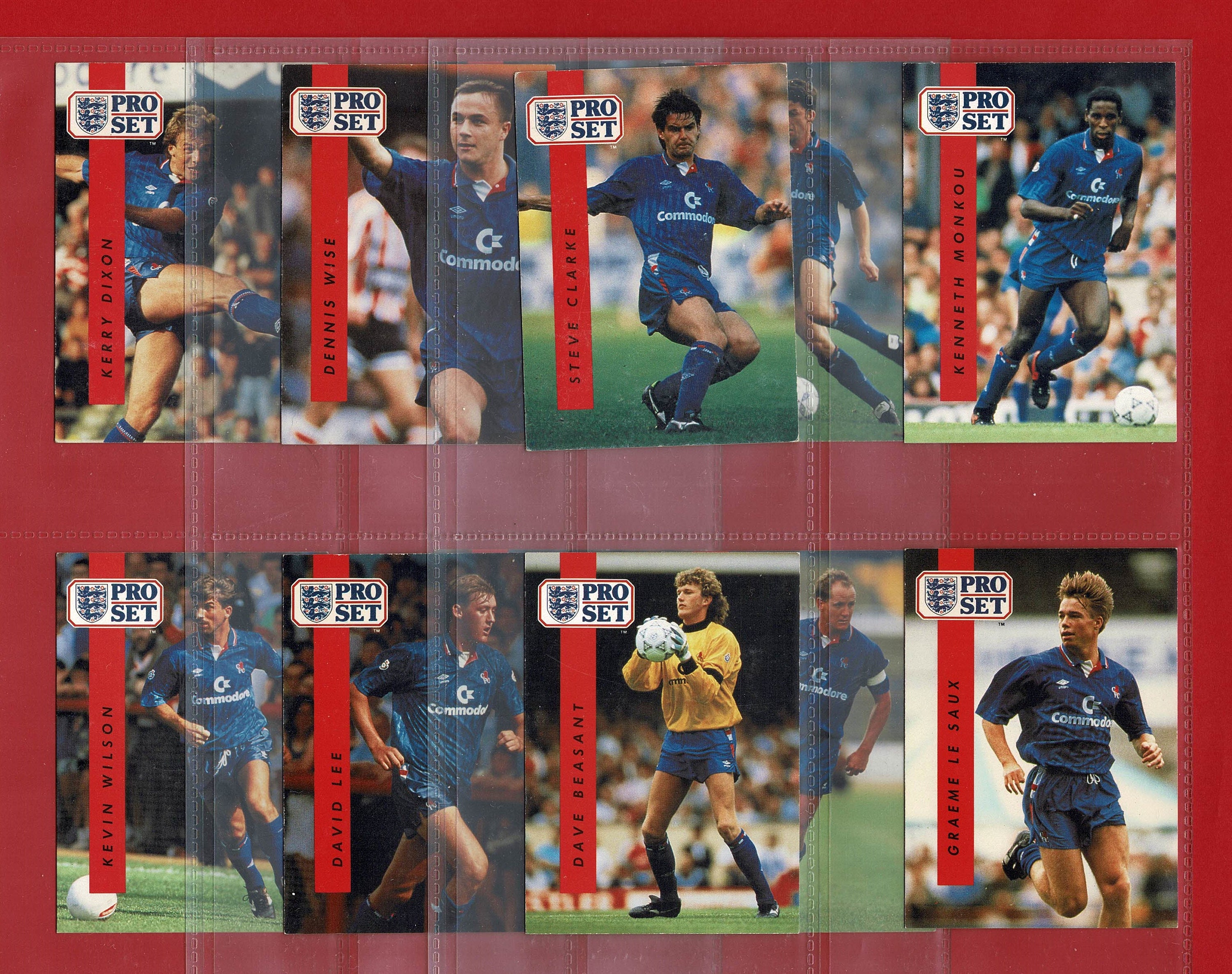 CHELSEA F.C. - Original 1990 Pro Set Football Cards - Soccer