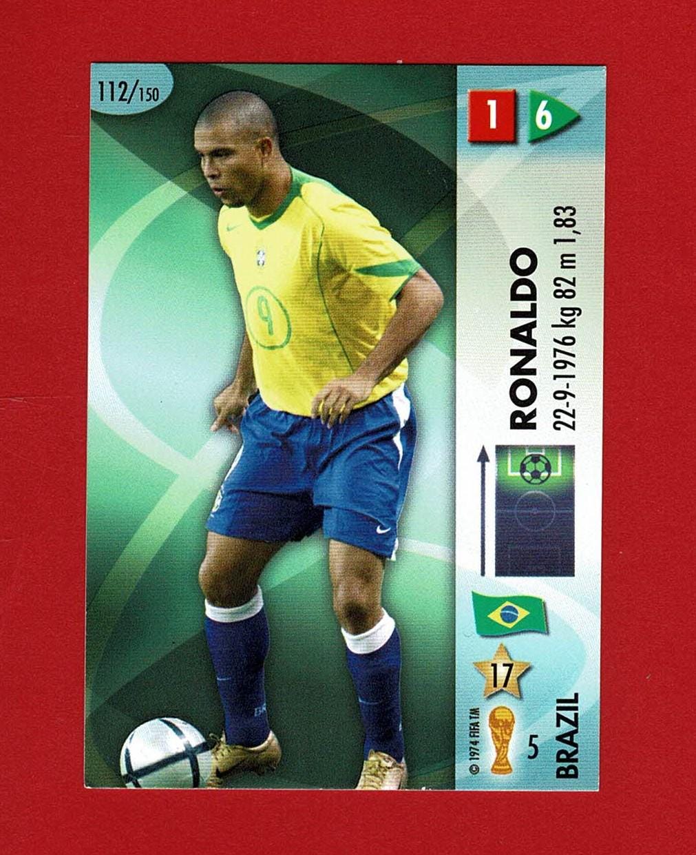 RONALDO ORIGINAL brasilianischer Fußballer Sammelkarte Germany