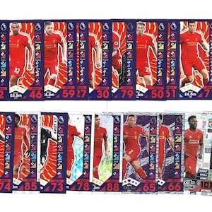 リバプールFC - オリジナルフットボールトレーディングカード27枚（フォイル9枚付き） - プレミアリーグサッカーカード - Topps - レッズフットボールファンギフト（SD01）