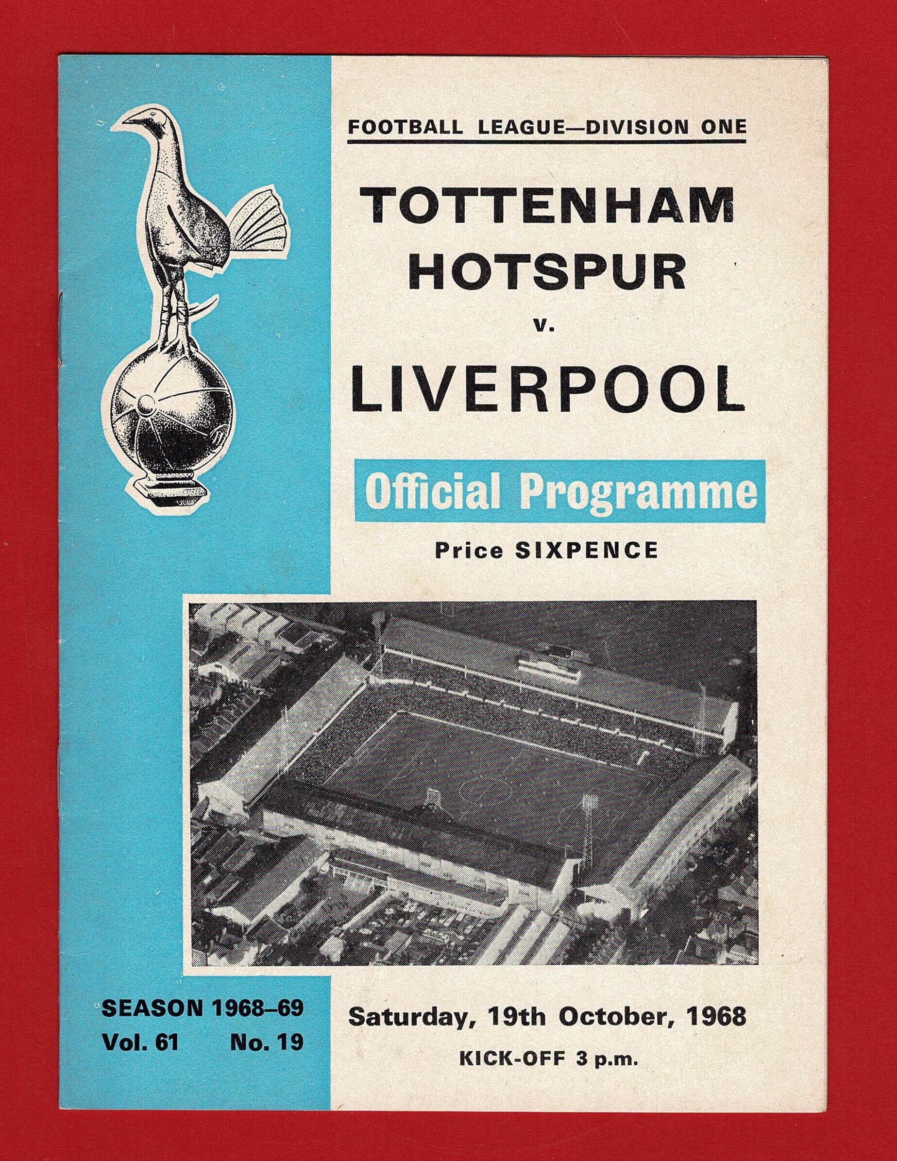 Programme De Match Ancien Tottenham Hotspur Vs Lyon - Coupe D'Europe 1967/68