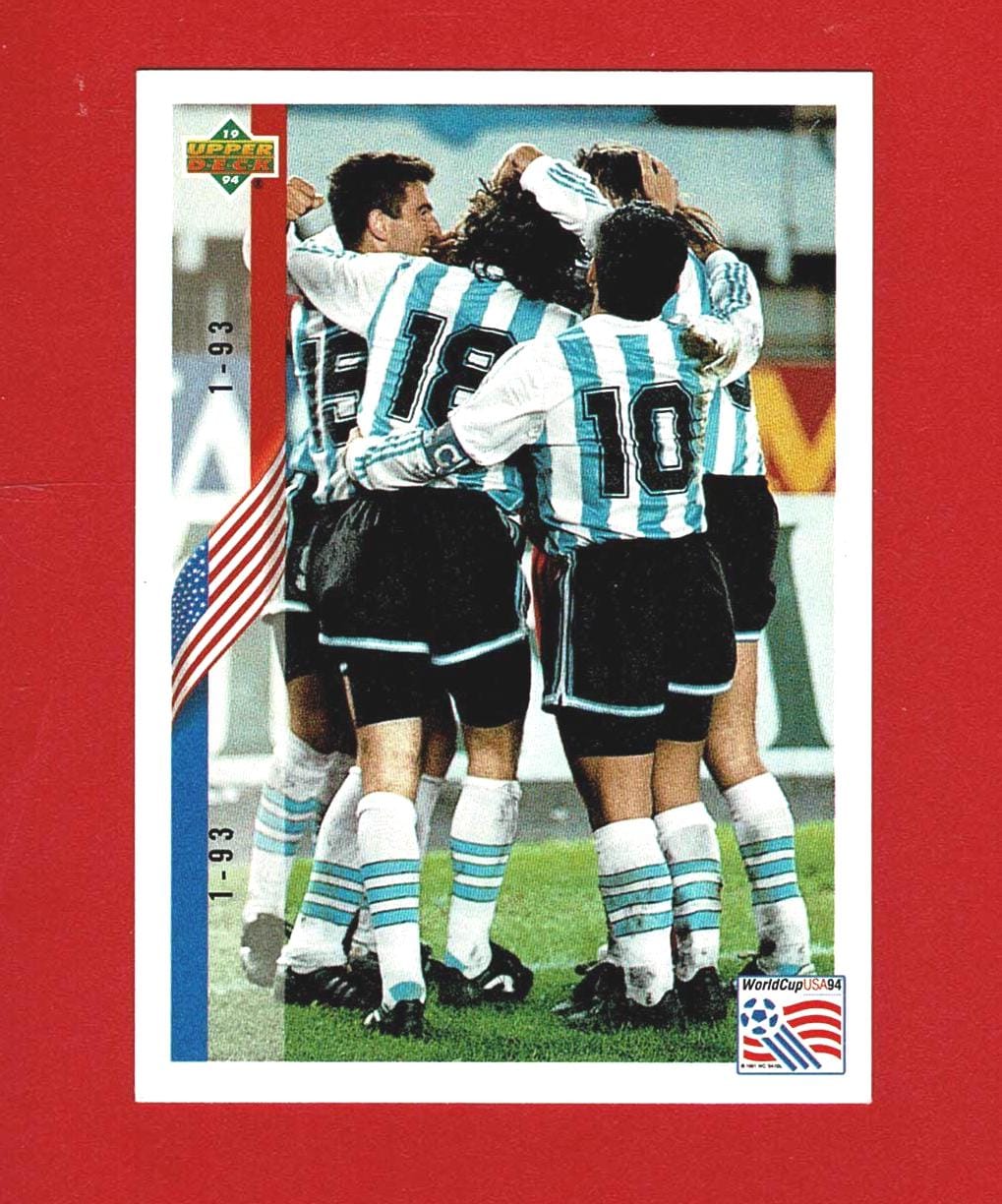 海外即完‼️Maradona Football Jeasey ARGENTINA Inc DIEGO MARADONA- Original 1994 Footballer Trading