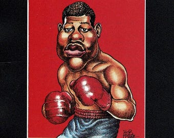JOE LOUIS 'The Brown Bomber' - Boxing Trade Card - World Boxers - Boxing Caricature by John Brindley - 1993 Collectors Sports Card  (SD01.5)