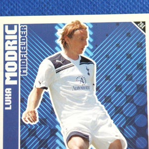 LUKA MODRIC - Carta collezionabile di calciatori - Tottenham / Real Madrid / Croazia - Topps Premier League - Regalo per tifosi di calcio (OS01)