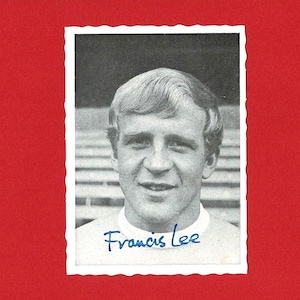 FRANCIS LEE - Carta da masticare originale del calciatore del 1969 - Manchester City Football Club - Carta da calcio A. & B.C. - Regalo per tifosi di calcio (XO01)