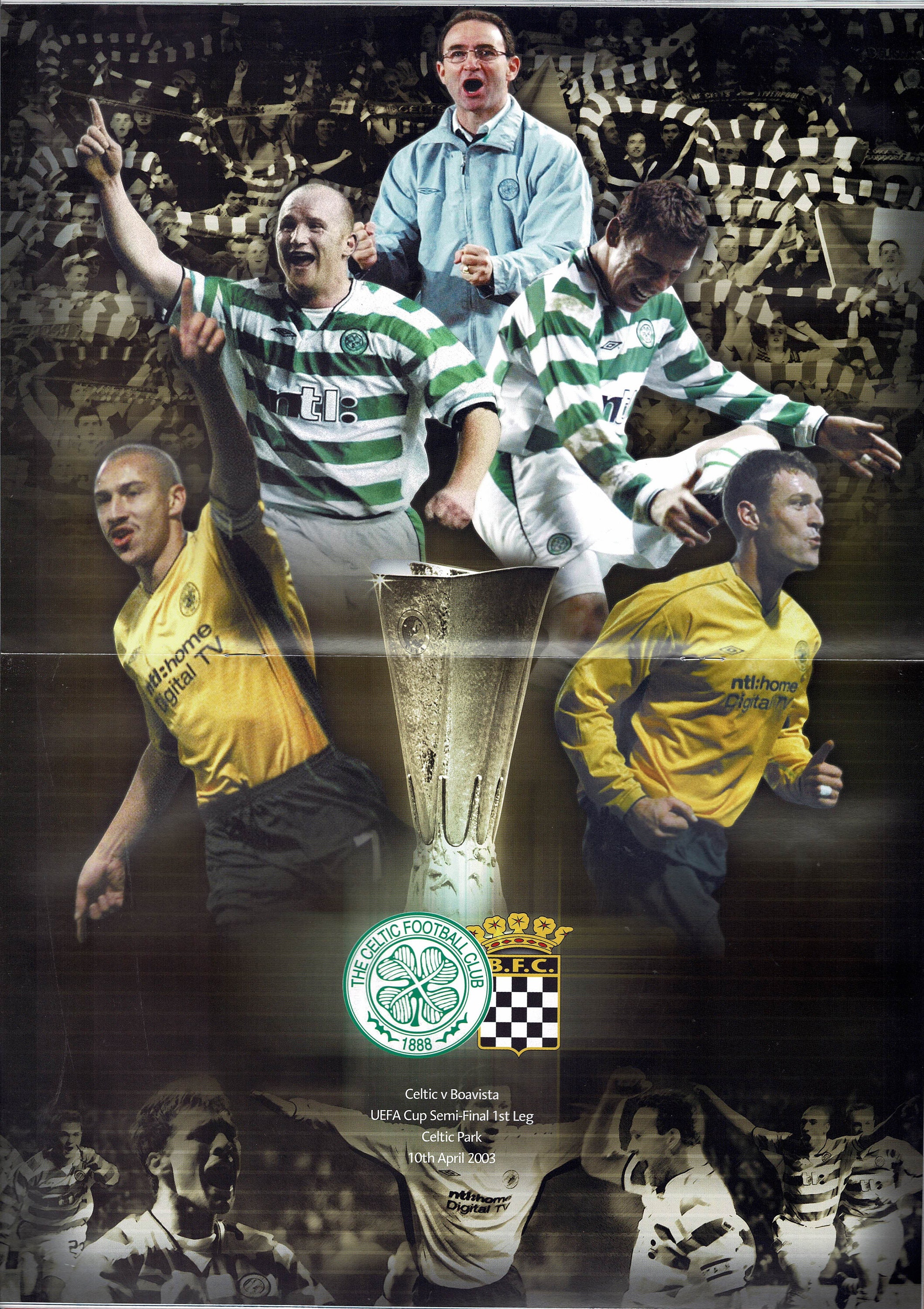 CELTIC Vs BOAVISTA - April 2003 - Celtic Football Programme - 10th 