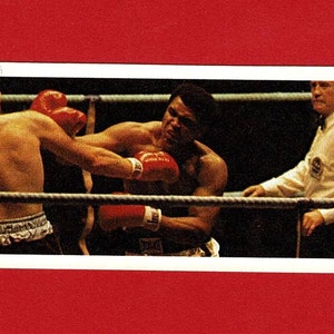 MUHAMMED ALI - BOXING Trade Card - Olympic Greats Tea Card - Boxer Card 1979 - bokskampioen zwaargewicht - Brooke Bond (OS01)