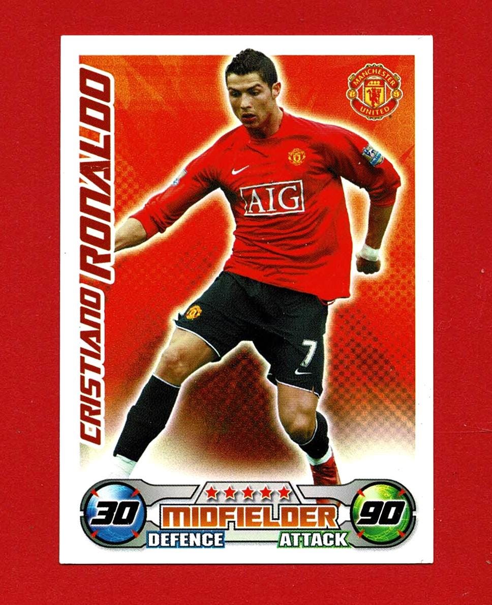 CRISTIANO RONALDO - 2008 Footballer Trading Card - Manchester
