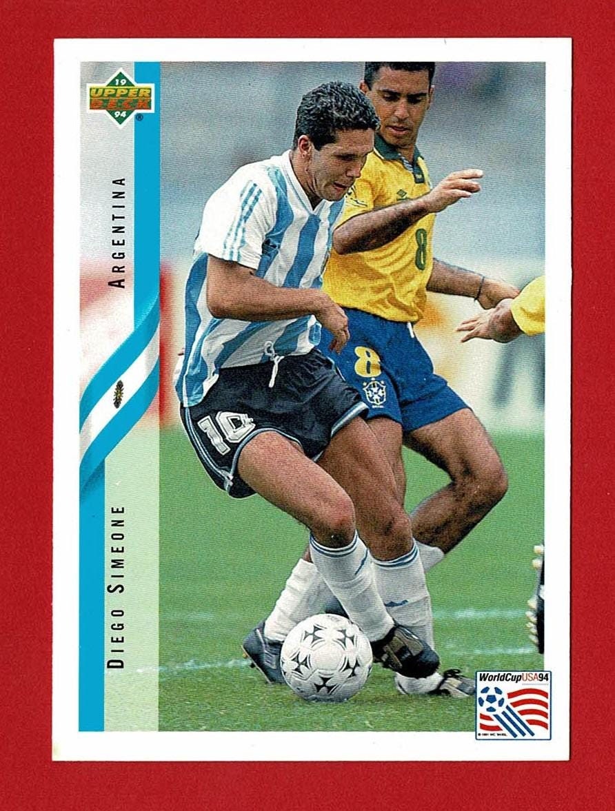 DIEGO SIMEONE (ARGENTINA) - Original 1994 Footballer Trading