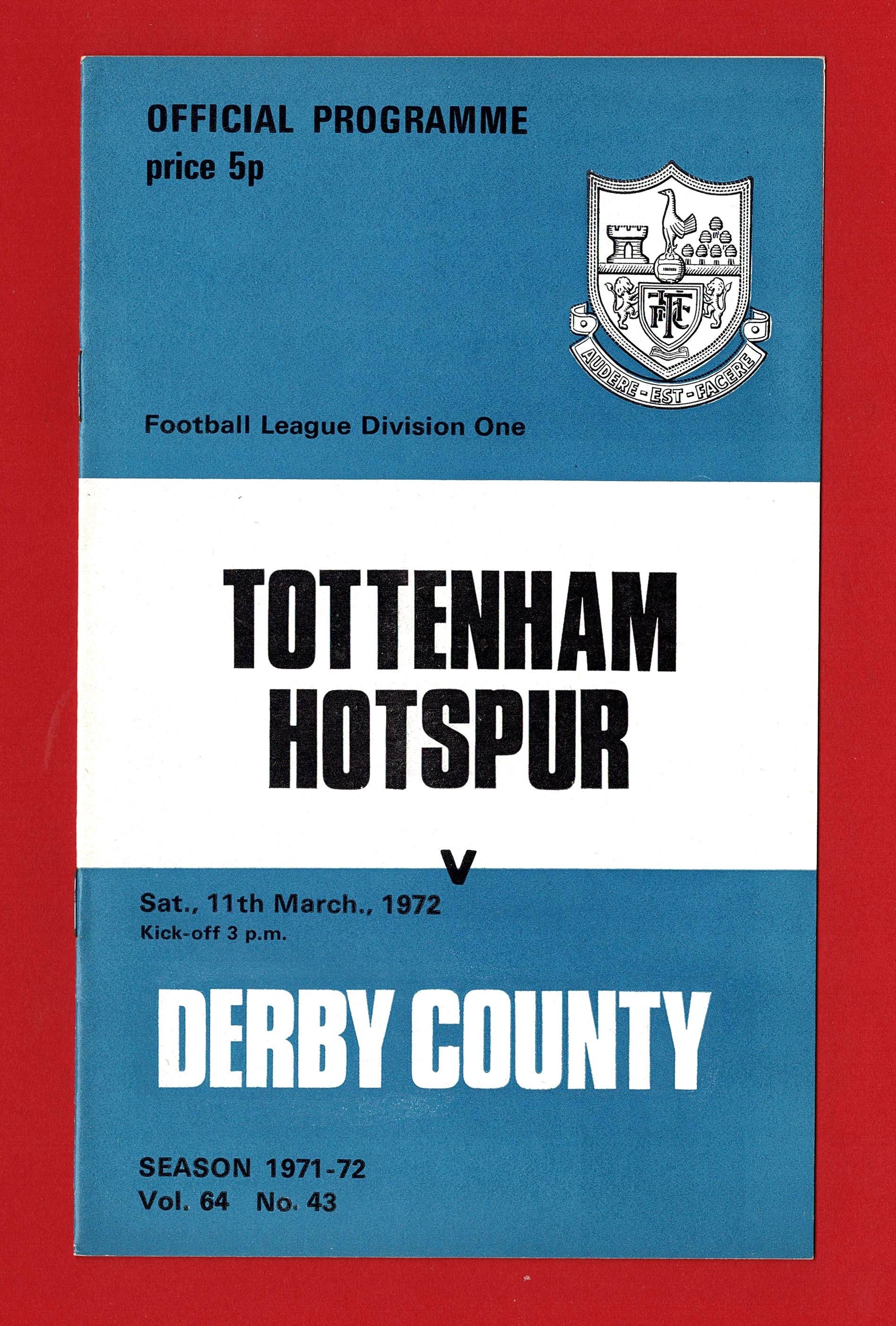 Lot De 23 Programmes Tottenham Hotspur - Saison 1971-72 - Collectibles Football Vintage