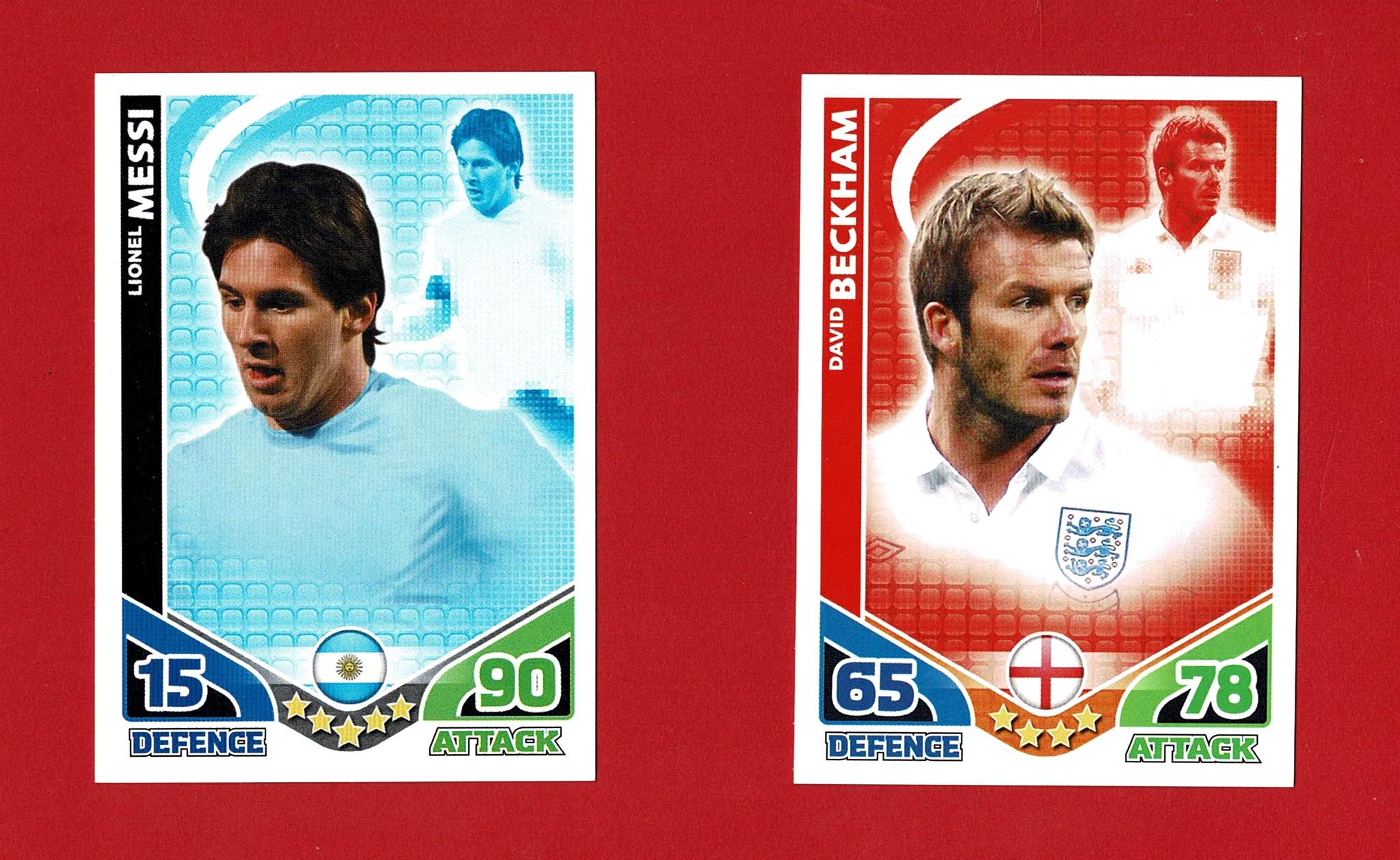 MESSI & BECKHAM - ORIGINAL Footballer Trading Cards - Lionel Messi 
