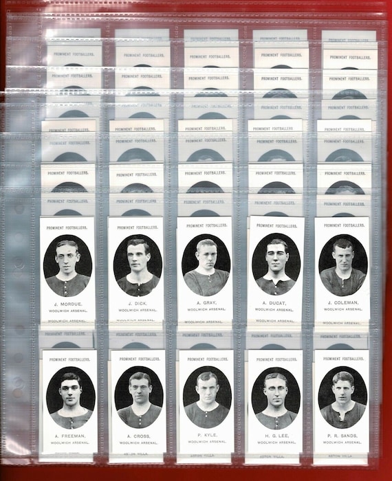 taddy cigarette cards for sale 150 X FOOTBALL CARDS - 10 Team Sets - TADDY Prominent Footballers Cigarette  Tobacco Reprint Card Sets - Soccer Players (PC02)