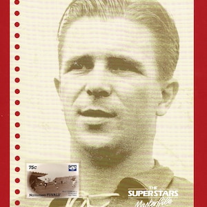 FERENC PUSKAS - Hongaarse voetballer - Superstars Masterfile voetbalkaart en stempel - cadeau voetbalfan (RI05)