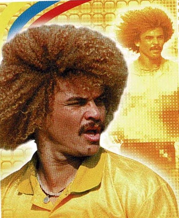 CARLOS VALDERRAMA - Original Colombian Footballer Trading Card