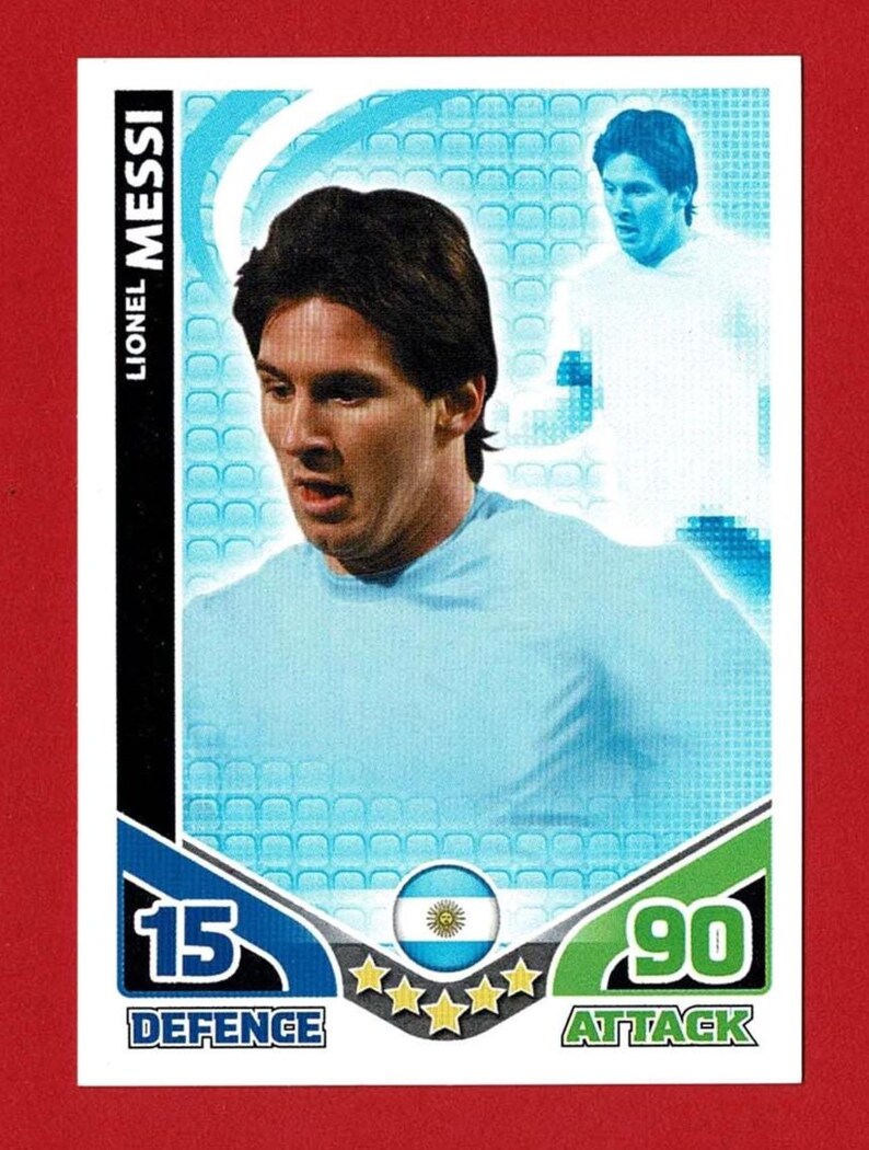 MESSI & BECKHAM - ORIGINAL Footballer Trading Cards - Lionel Messi ...