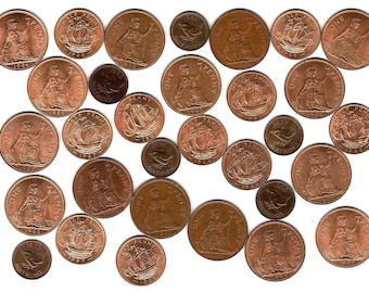 1964年イギリス半ペニー硬貨：エリザベス2世女王、ゴールデン
