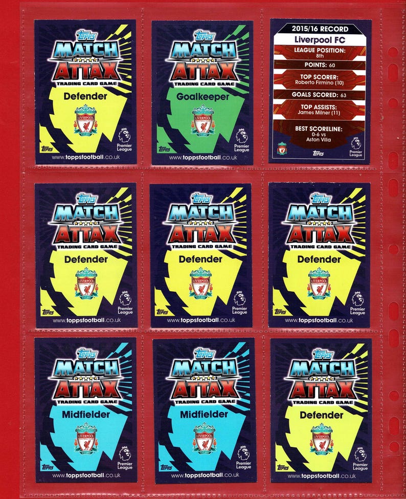 Fc Card Defender LIVERPOOL F.C. - 17x Original Football Trading Cards - Inc. Club Badge ...