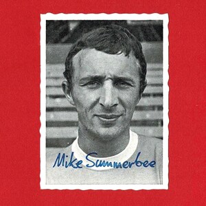 MIKE SUMMERBEE - Carta da masticare originale del calciatore del 1969 - Manchester City Football Club - Carta da calcio A. & B.C. - Regalo per tifosi di calcio (XO01)