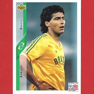 ROMARIO (BRASIL) - Tarjeta coleccionable original de futbolista de 1994 - Mundial de Fútbol de EE. UU. 1994 - Tarjeta de fútbol (OS01.2)