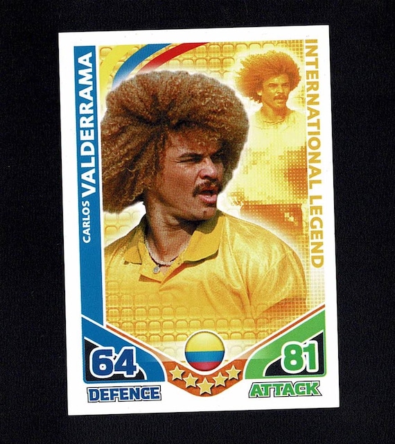 CARLOS VALDERRAMA - Original Colombian Footballer Trading Card