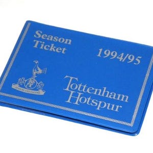TOTTENHAM HOTSPUR Football Club TICKETS - Unbenutzt - Saison 1994/1995. Echte Sporen Sammlerstück. Fußball Fan Geburtstags Geschenk (TY12)