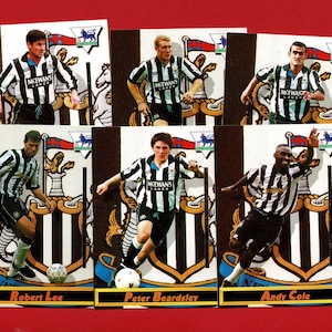 FUTBOLISTAS DEL NEWCASTLE UNITED F.C. 1993 - Tarjetas originales 1993/94 - The Magpies - Tarjetas de fútbol Merlin - Regalo para aficionados al fútbol del N.U.F.C. (RI05)