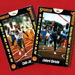 LINFORD CHRISTIE & Colin JACKSON - Pop-upruilkaarten atletiek - Sported Magazine World Class Winners 1996 - Track Sport (VK) (OS01)