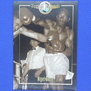 NIGEL BENN - BOXER Carta collezionabile - Boxing Legends - Edizione limitata rara (solo 300) Edizione promozionale - Fairfax Futera Platinum (XH03)