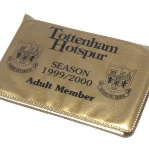 TOTTENHAM HOTSPUR Football Club TICKETS - Unbenutzt - Saison 1999/2000. Echte Sporen Sammlerstück. Fußball Fan Geschenk. (TY12)