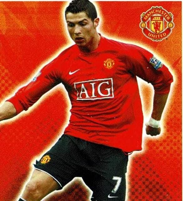 CRISTIANO RONALDO - 2008 Footballer Trading Card - Manchester