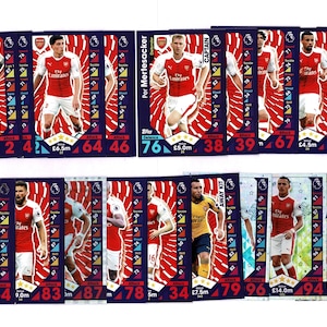 ARSENAL F.C. - 24 carte da collezione originali di calcio, incluse 6 foil - Carte da calcio della Premier League - Topps - Regalo per i tifosi dei Gunners (SD01)