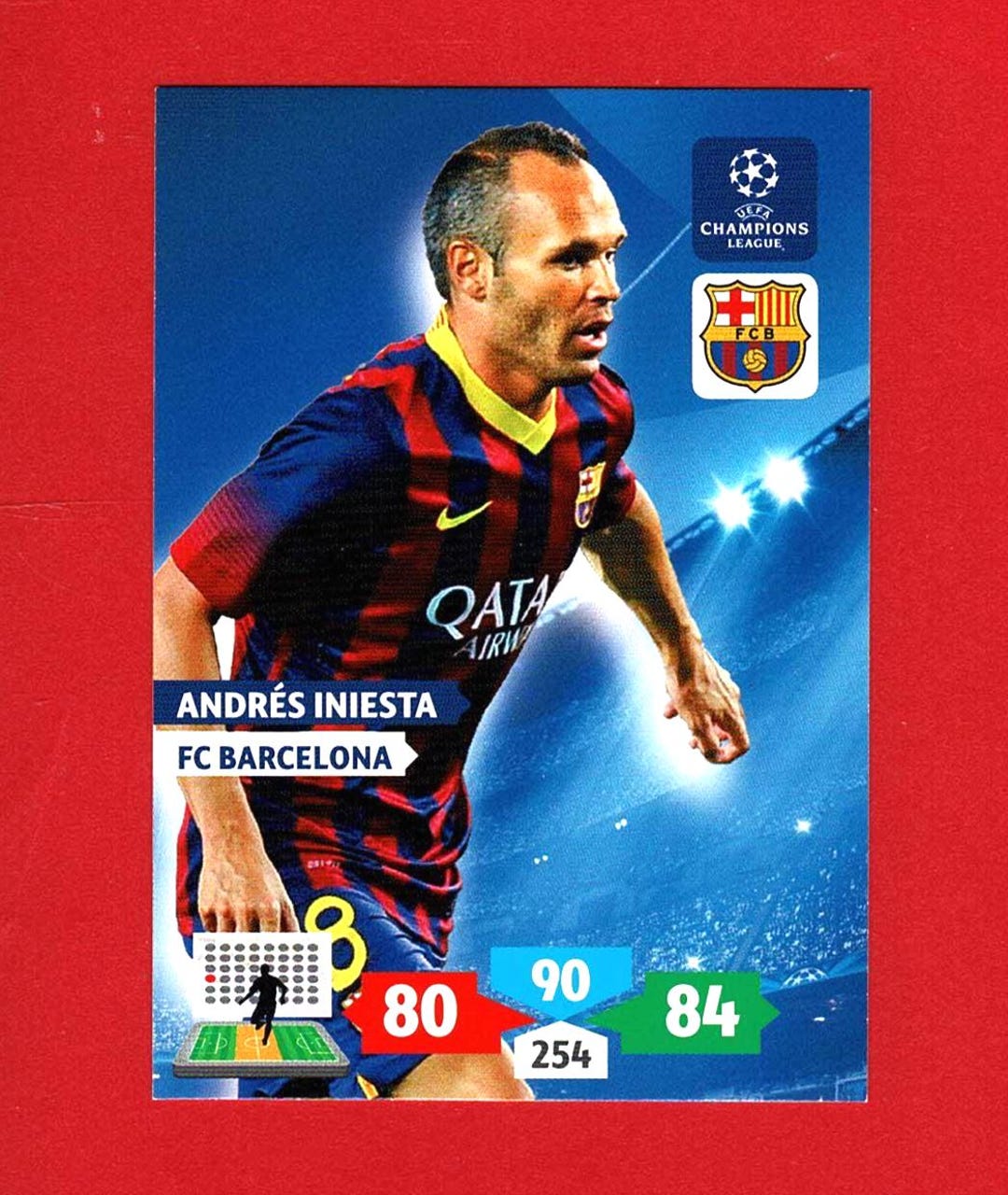 ANDRES INIESTA - Original Argentina Footballer Trading Card - F.C.