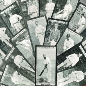 CRICKETERS 1901 inc. W.G. GRACE - Herdruk sigarettentabakkaartenset - W.M. CLARKE & Son - Complete cricketkaartenset (US13)