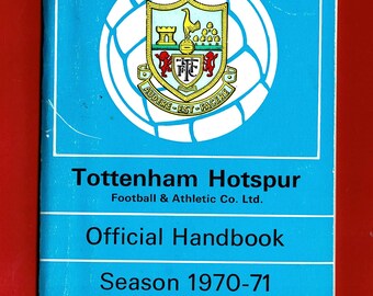 Official SPURS FOOTBALL HANDBOOK 1970-1971 - Tottenham Hotspur F.C.  - Spurs Collectable - Spurs Soccer Fan Supporter Birthday Gift (VV01)