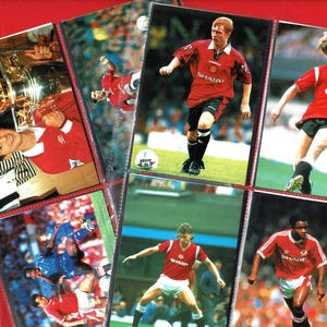 MANCHESTER UNITED FOOTBALL-foto's - heren. Verenigde Staten Voetbalactie-/profielafdrukken: Eric Cantona, Ryan Giggs, Paul Scholes en meer. (XO01)