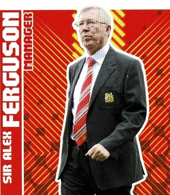 SIR ALEX FERGUSON - Original Football Trading Cards - Manchester
