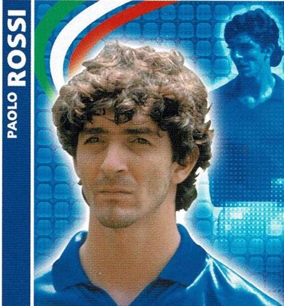 PAOLO ROSSI - Original Italian Footballer Trading Card - ITALY