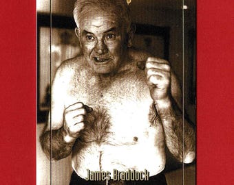 JAMES BRADDOCK - BOXER Trading Card - Boxing Legends - Limited Edition (Just 1250) - Fairfax Futera Platinum - Boxing Cinderella Man (XH03)
