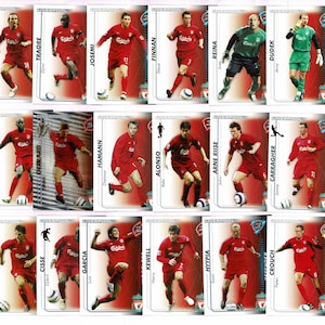 LIVERPOOL FC - Originele voetbalruilkaarten x 18 - Premier League-voetbalkaarten - Shoot Out 2005/2006 - LIVERPOOL-fancadeau (OS01.3)